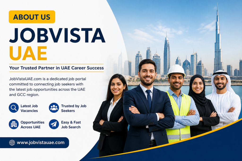 About JobVista UAE job portal helping job seekers find jobs in UAE and Dubai