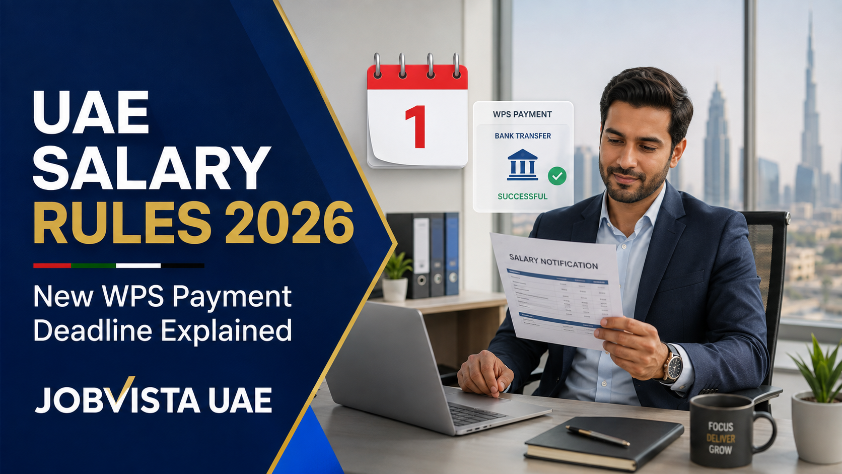UAE Salary Rules 2026 and the new WPS payment deadline explained by JobVista UAE.
