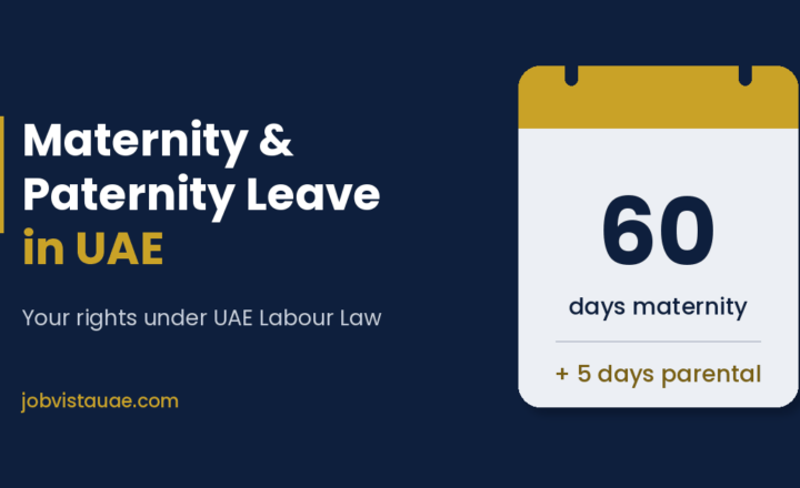 Maternity and paternity leave in UAE: 60 days maternity leave plus 5 days parental leave under UAE Labour Law