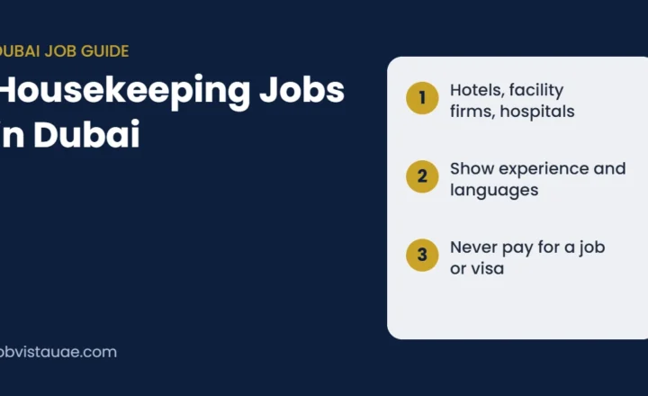Housekeeping jobs in Dubai guide: hotels, facility management companies and hospitals hire, show your experience and languages, and never pay for a job or visa